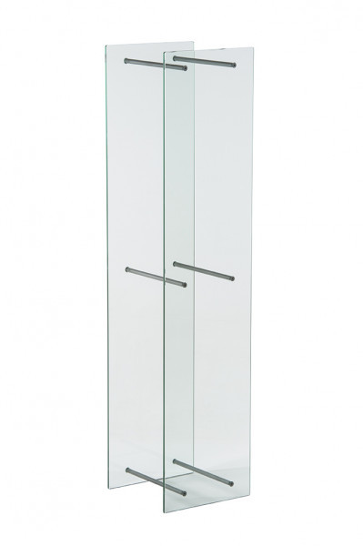 Termatech Kaminholzregal aus Glas, 140 x 33 x 30 cm